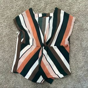 Blouse! Size Large. Army green and mauv colored